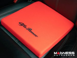 Seat Cushion - Red w/ Alfa Romeo Logo in Black